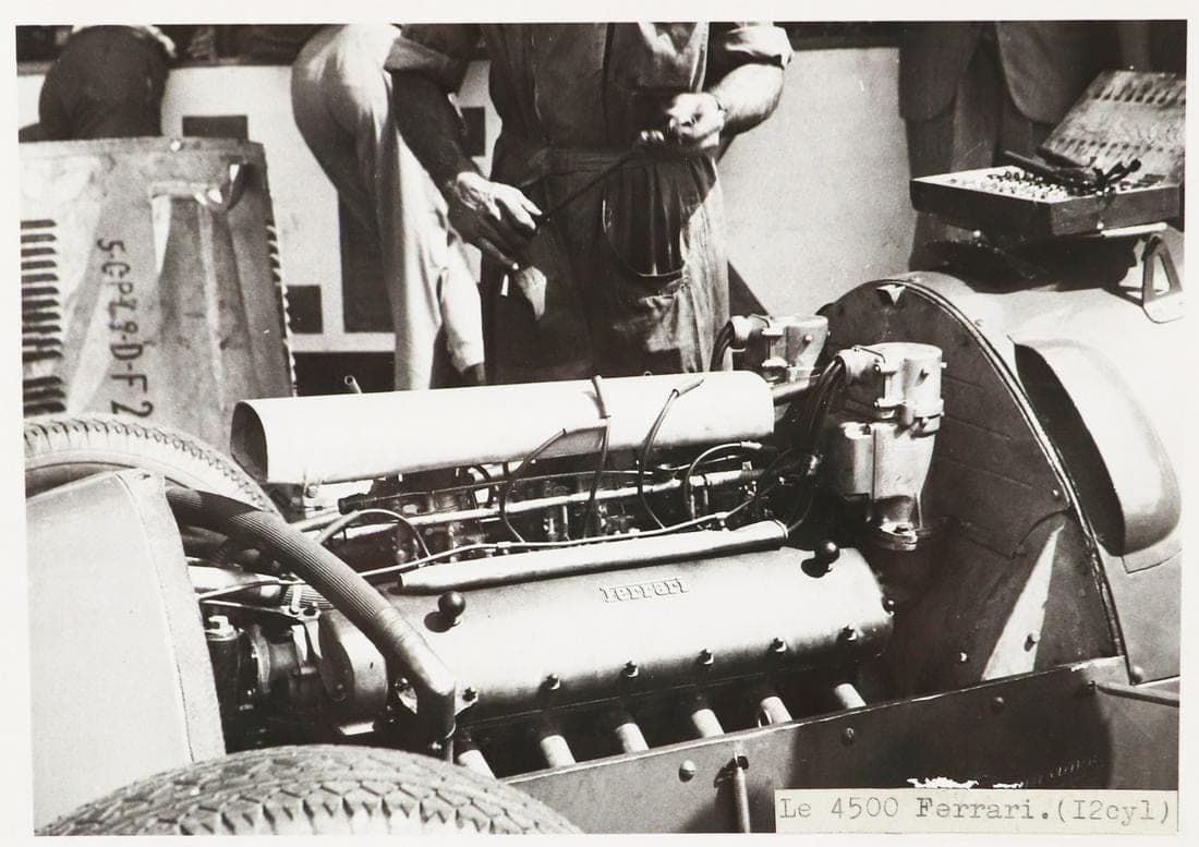 Historical Formula 1 photograph: Ferrari 4.5 V12 375 F1, 1950