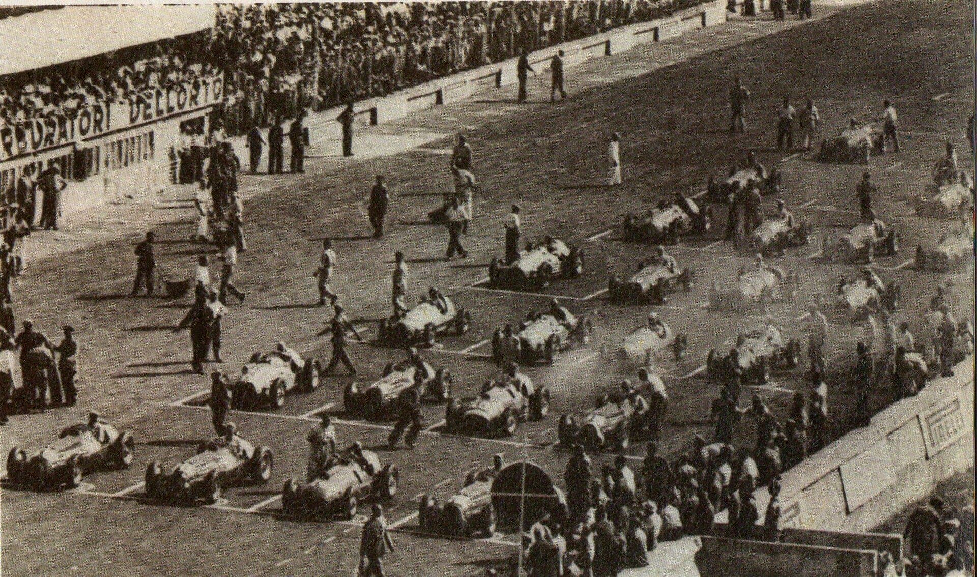 Historical Formula 1 photograph: Monza, 1950