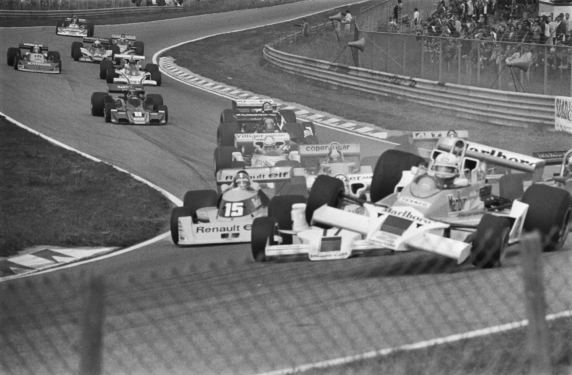 Historical Formula 1 photograph: Jones Mass, 1977