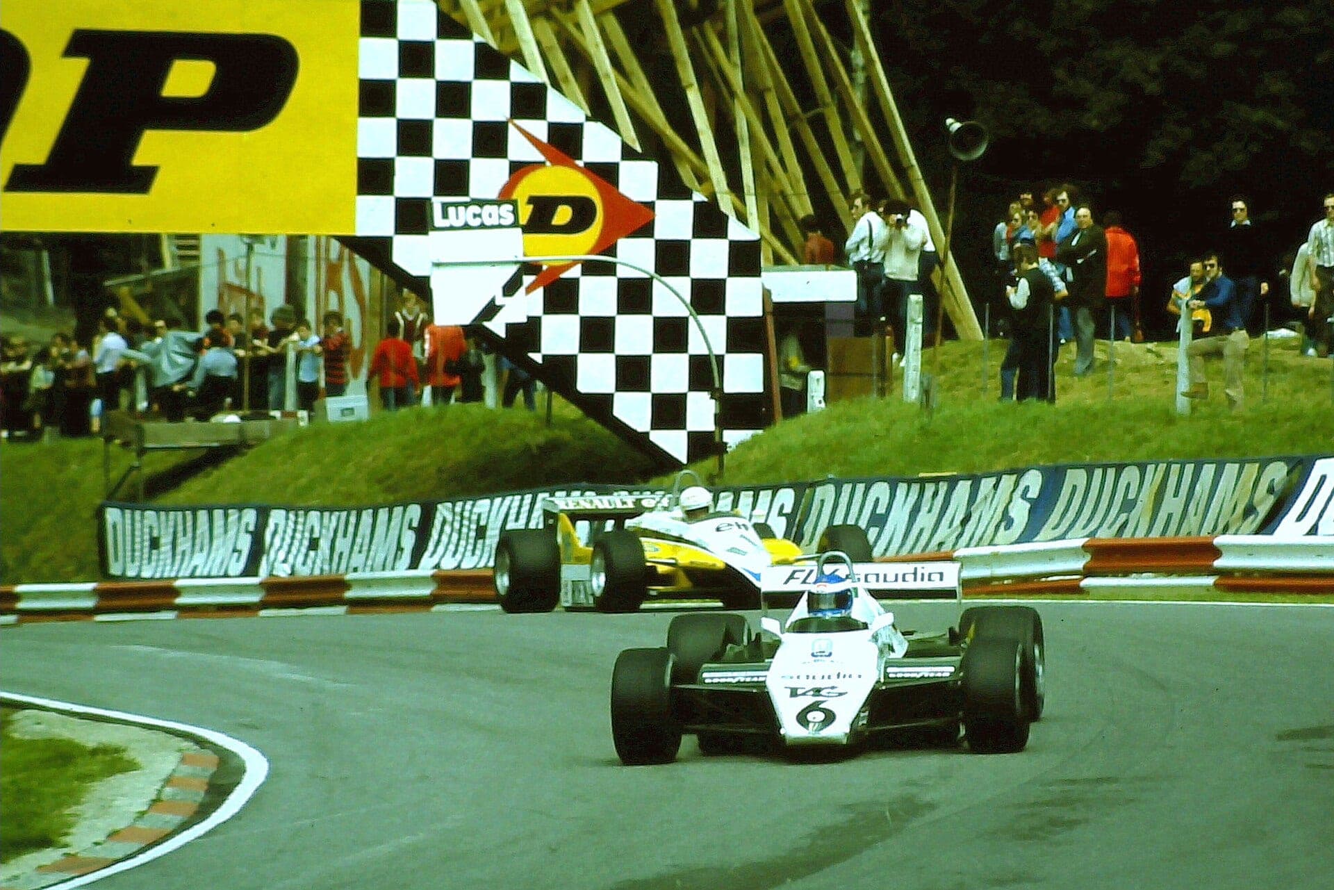 Historical Formula 1 photograph: Rosberg Arnoux Brands Hatch, 1982
