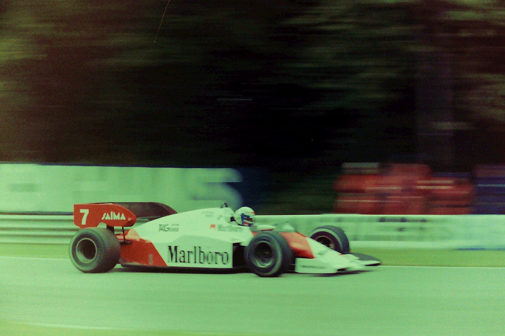 Historical Formula 1 photograph: Alain Prost Marlboro McLaren GP Bretagna, 1984