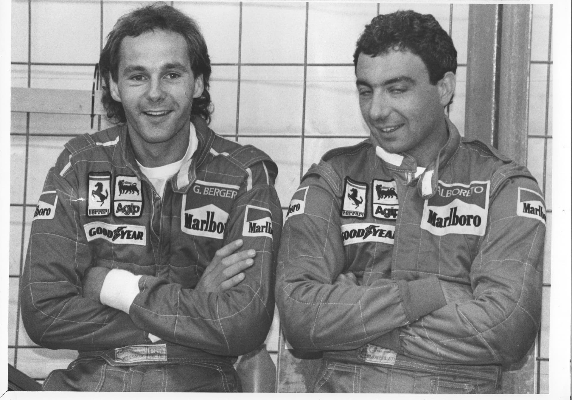 Historical Formula 1 photograph: Berger Alboreto, 1988