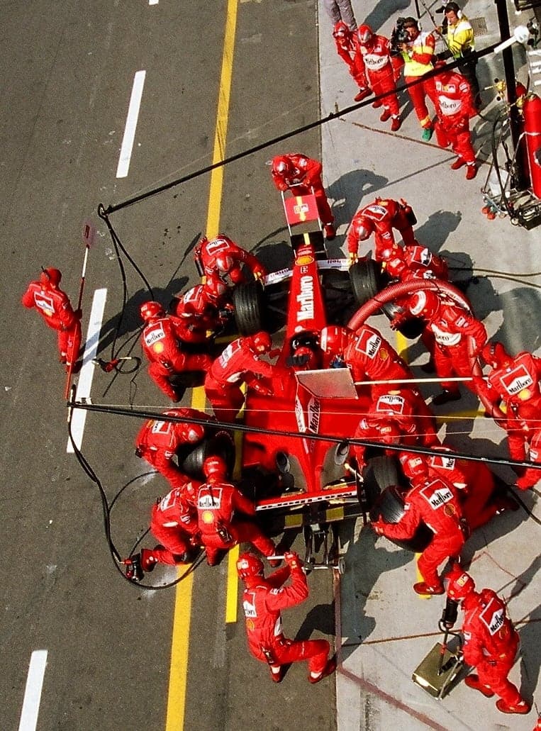 Historical Formula 1 photograph: Ferrari, 2000