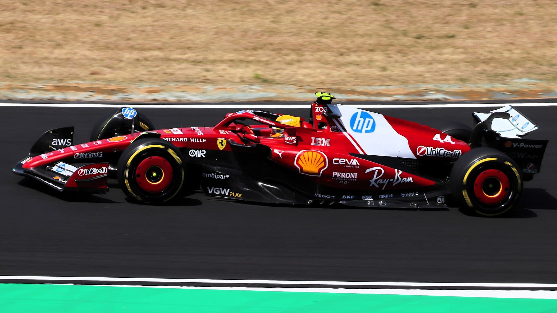 Historical Formula 1 photograph: Hamilton Ferrari, 2025