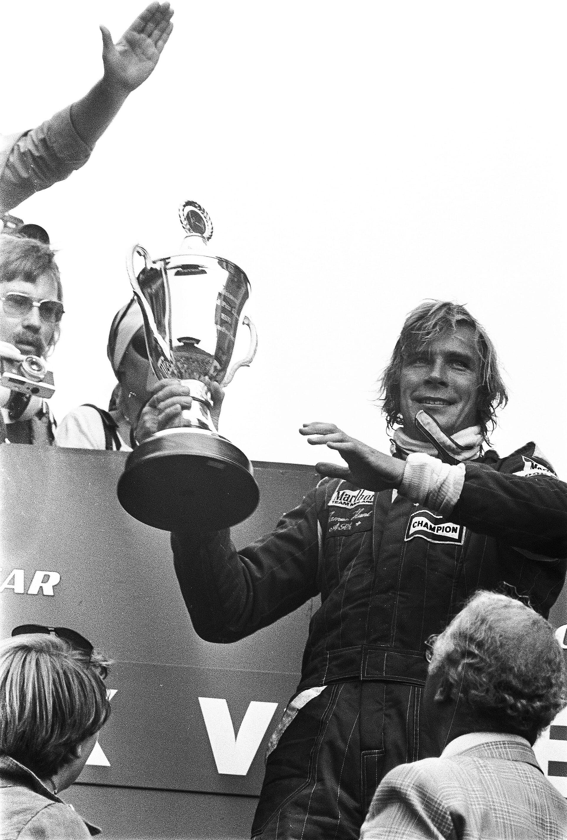 Historical Formula 1 photograph: James Hunt, 1976