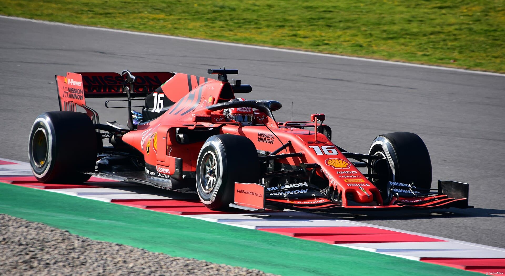 Historical Formula 1 photograph: Leclerc, 2019