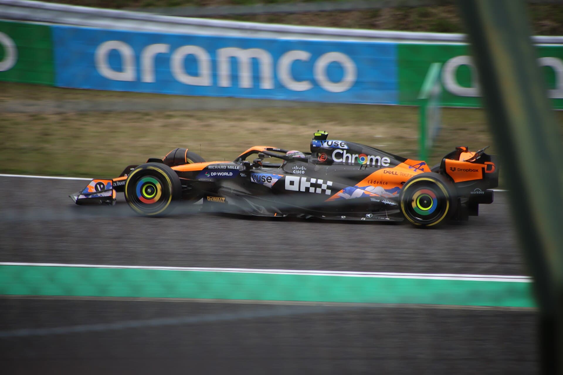 Historical Formula 1 photograph: Papaya McLaren MCL38, 2024