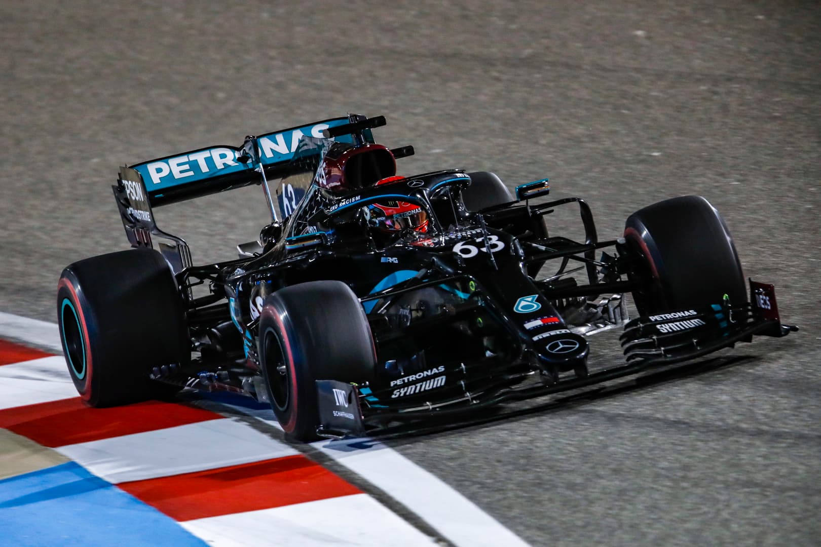 Historical Formula 1 photograph: Russell Mercedes, 2020