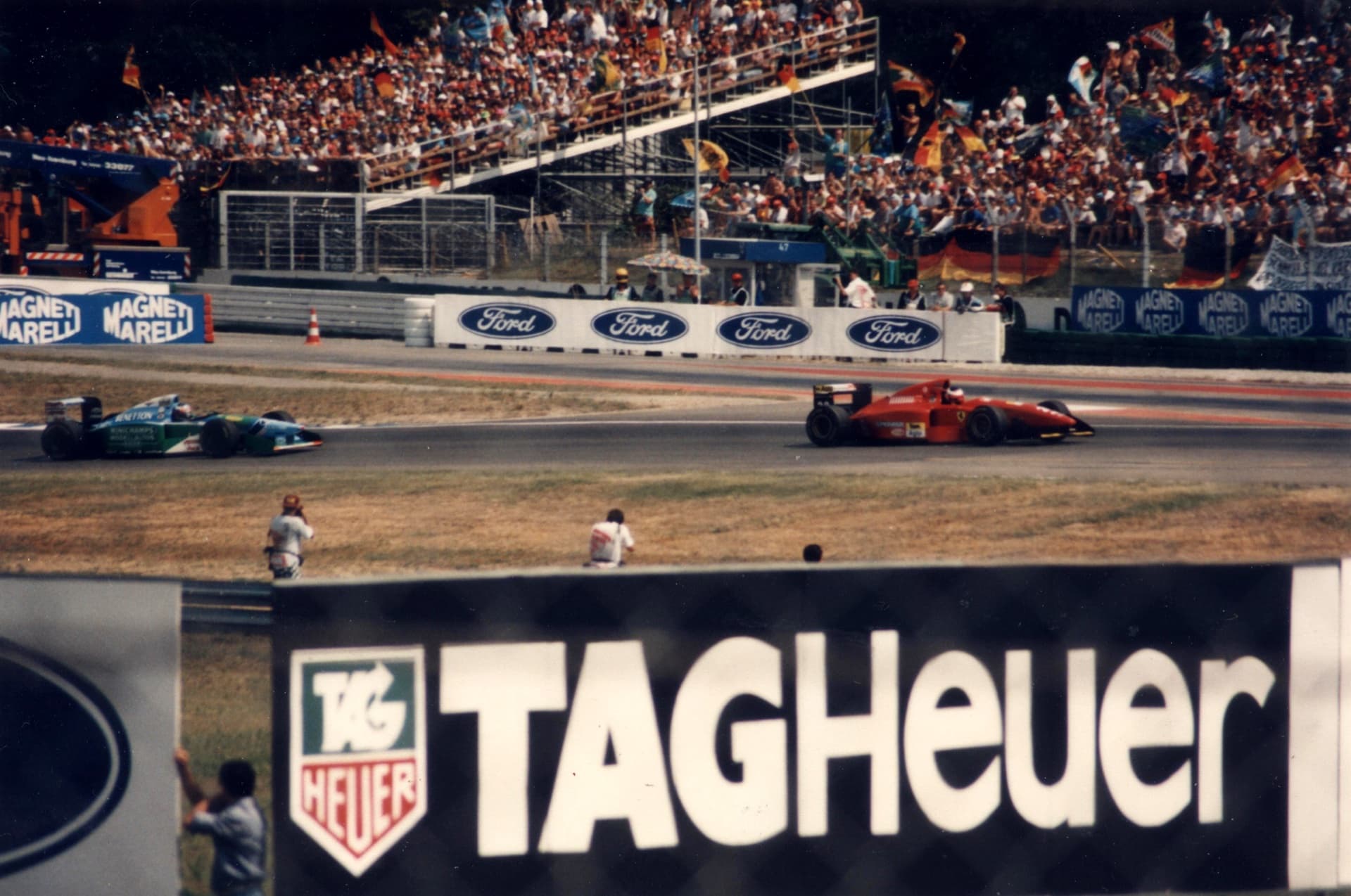 Historical Formula 1 photograph: Schumacher Berger, 1994