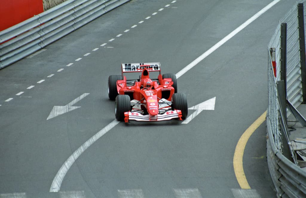 Historical Formula 1 photograph: Schumacher Monaco, 2004