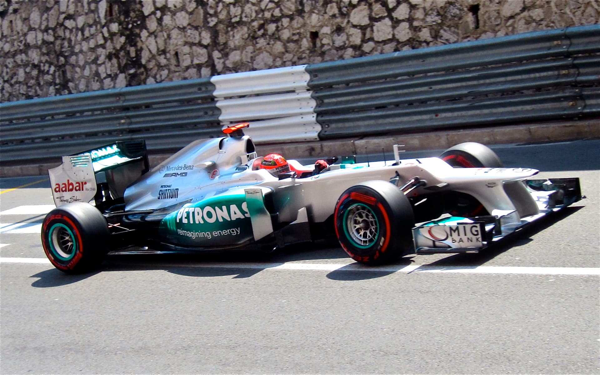 Historical Formula 1 photograph: Schumacher Monaco, 2012