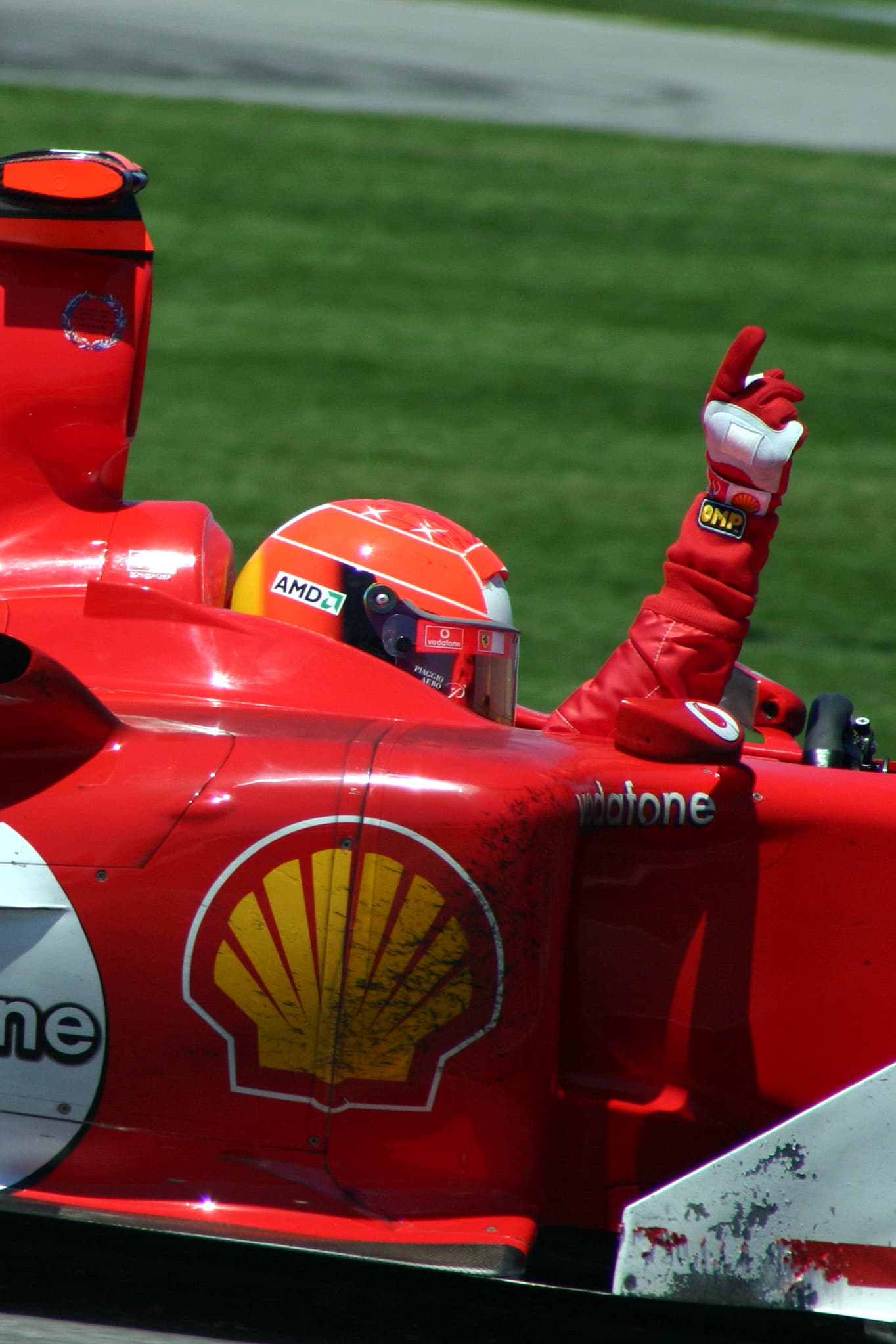 Historical Formula 1 photograph: Schumacher, 2004