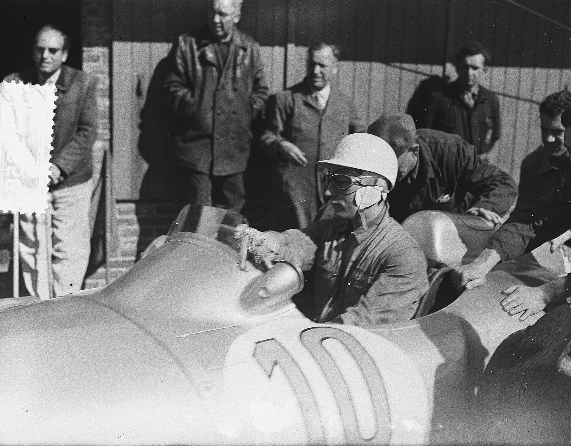 Historical Formula 1 photograph: Moss W196, 1955