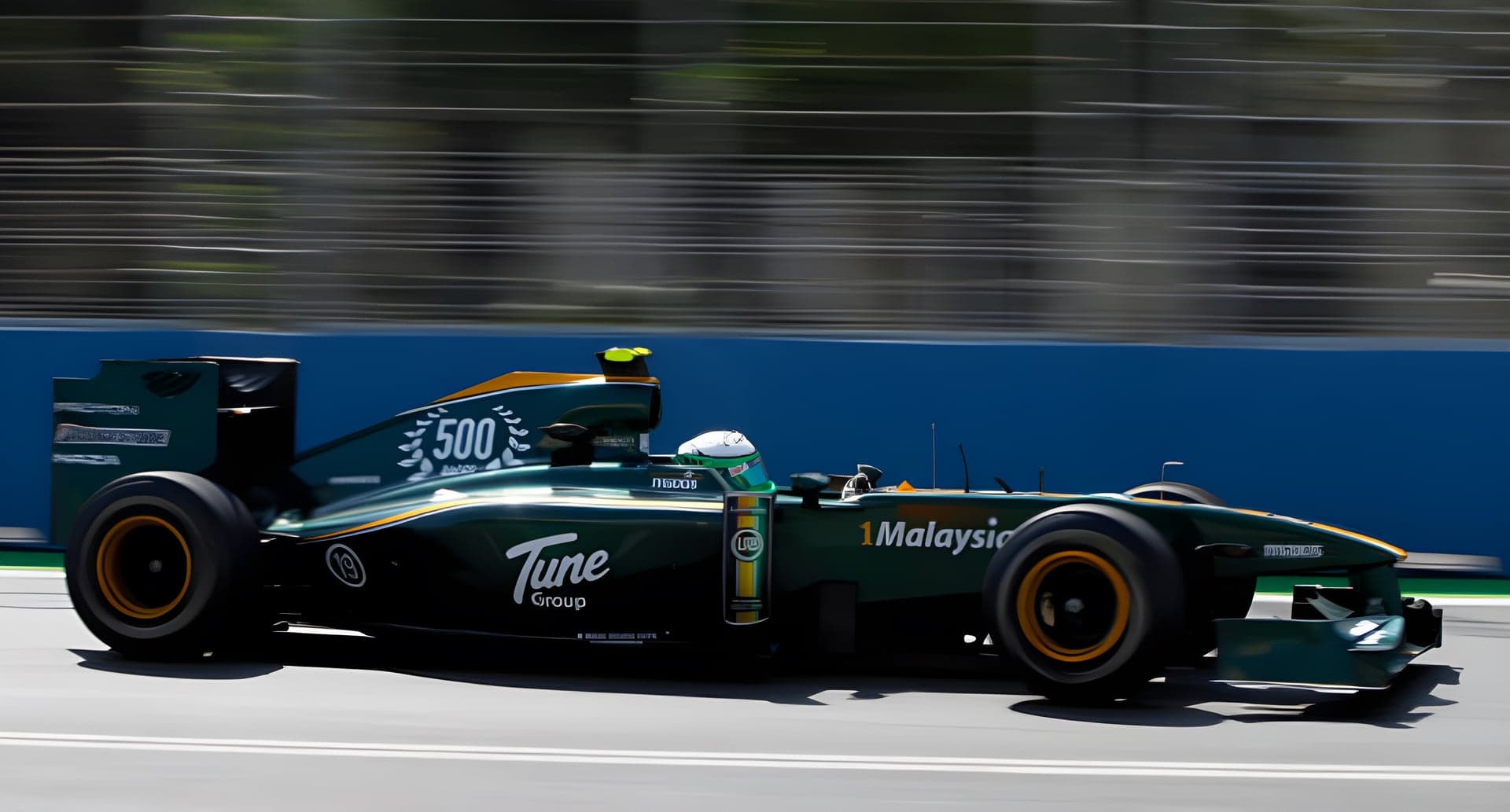 Historical Formula 1 photograph: Team Lotus 500, 2010
