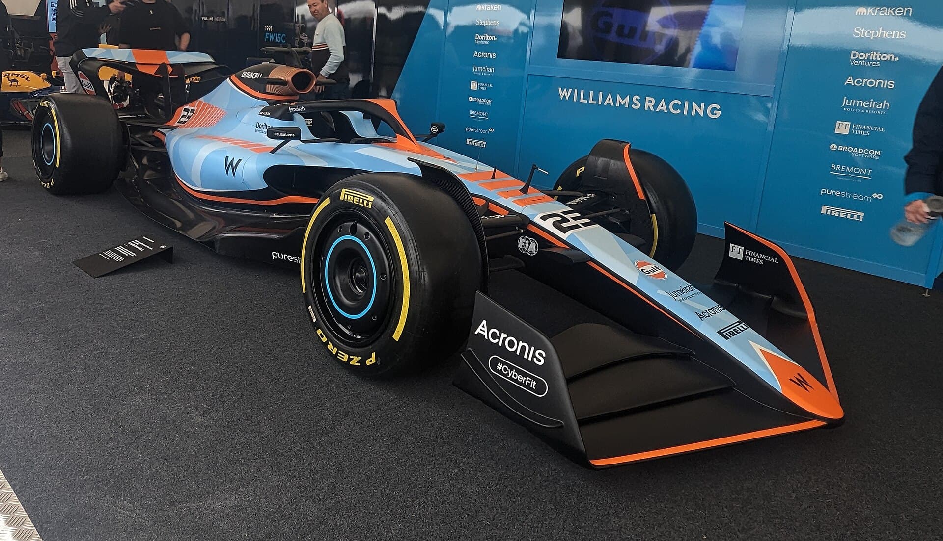 Historical Formula 1 photograph: Williams Gulf, 2023